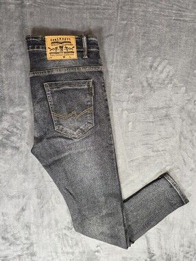 Sanshadye Black Denim Jeans Size 34 Fits 32x28 Womans Skinny